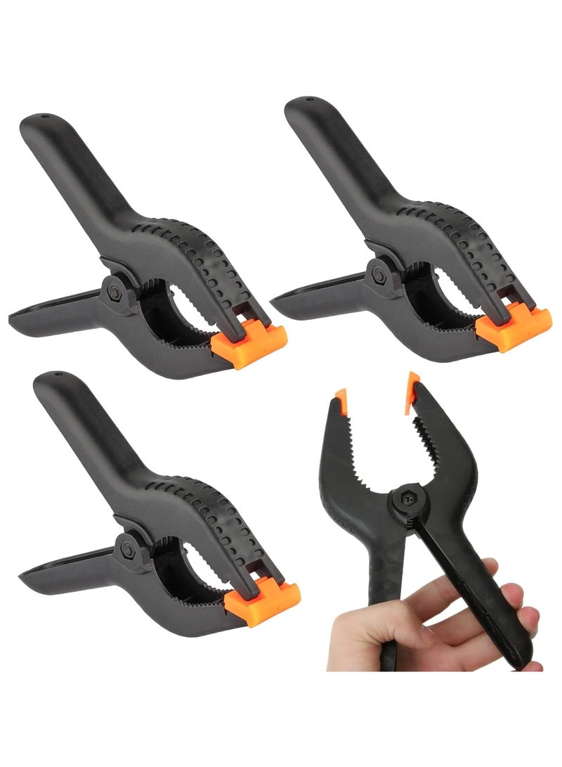 Rubik 6 Inch Spring Clamp, 4-Piece Nylon Clips for Crafts, Woodworking, Photography Studios, Backdrops - Image 1