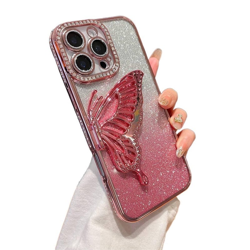غطاء واقي بTPU لـ iPhone 11 مع حماية من السقوط وحامل قائم مع مقاوم للصدمات مع مقاوم للخدش باللون وردي بوظيفة حامل من مادة TPU - Layan Lure - Image 1