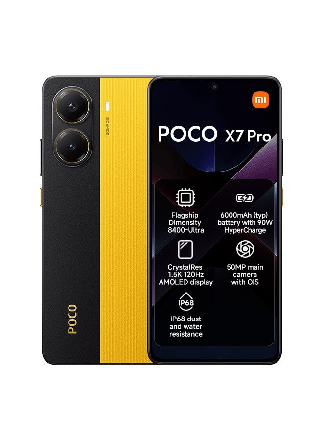 Xiaomi POCO X7 Pro Dual SIM Yellow 12GB RAM 512GB 5G - Global Version - Image 1