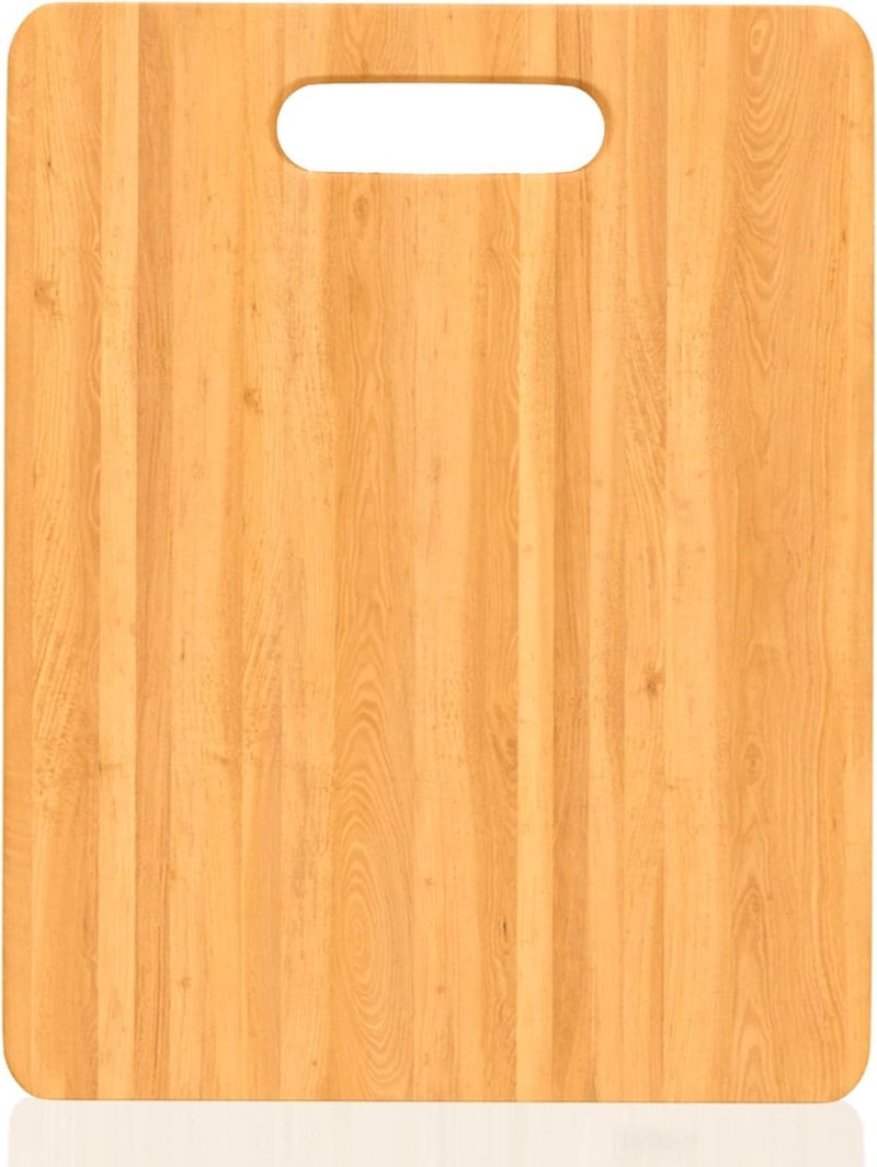 INKULTURE Large Natural Bamboo Wood Chopping Cutting Board for Kitchen Vegetables, Fruits & Cheese, BPA Free, Eco-Friendly, Anti-Microbial (34 x 24cm) - Image 1