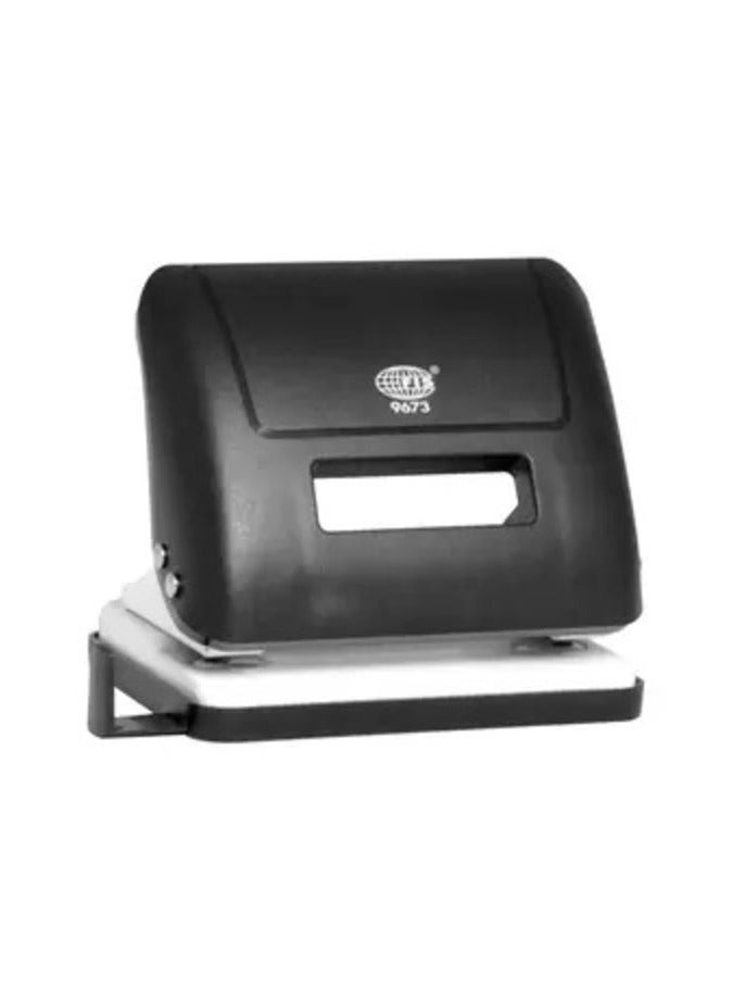FIS 2 Hole Punch 30 Sheets Capacity, 5.5mm Size, Black/White Color