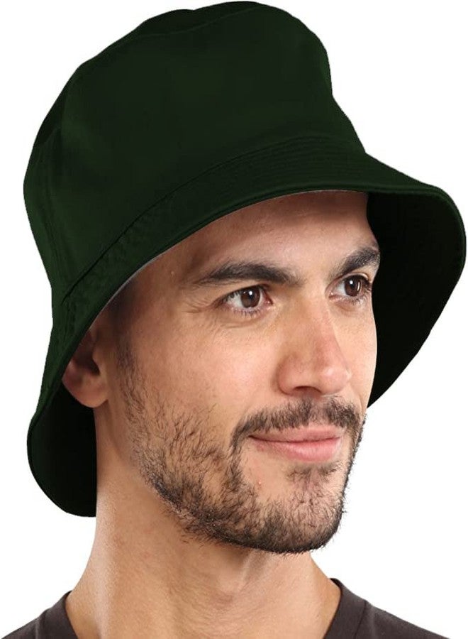 Missby Polyester Packable Bucket Sunhat For Men & Women (Forest Green), Free Size - Image 1
