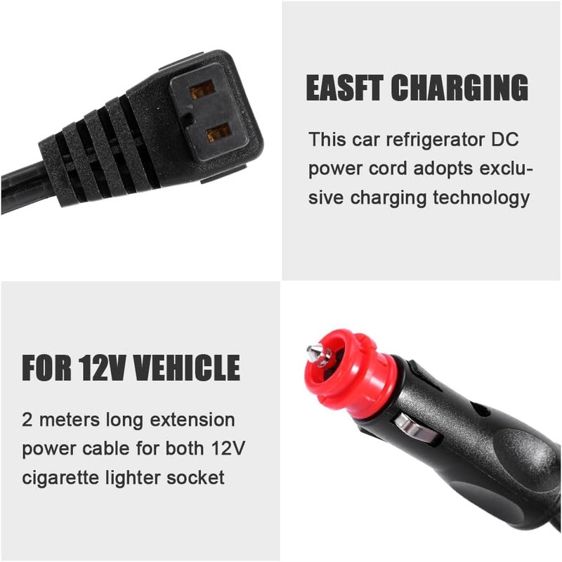 Tookie 12V Car Refrigerator Power Cord, Cigarette Lighter Plug Car Refrigerator DC Power Cable - Image 4