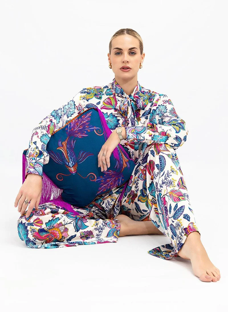 Janara Jones  Miracle Garden Satin Mira Blouse for Women | Best Price UAE