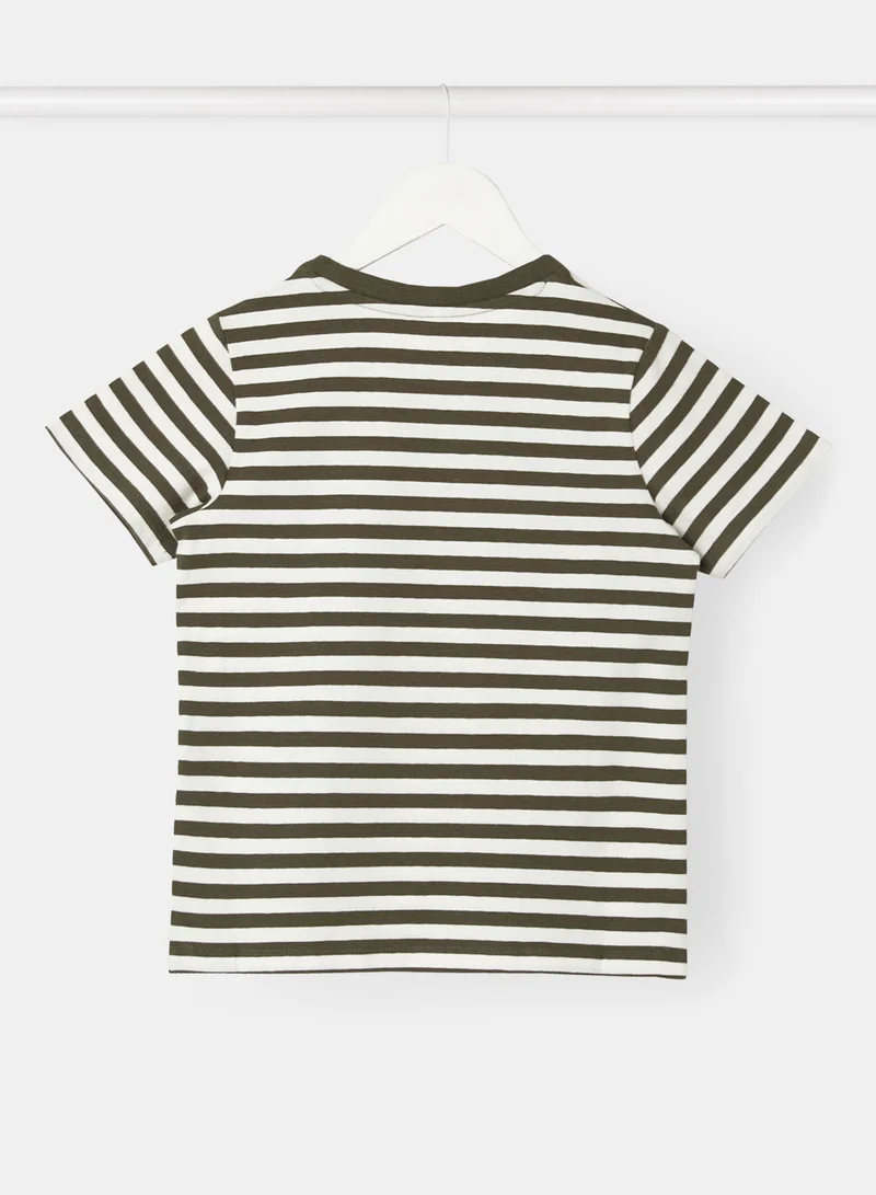 NAME IT Boys Stripe Crew Neck T-Shirt