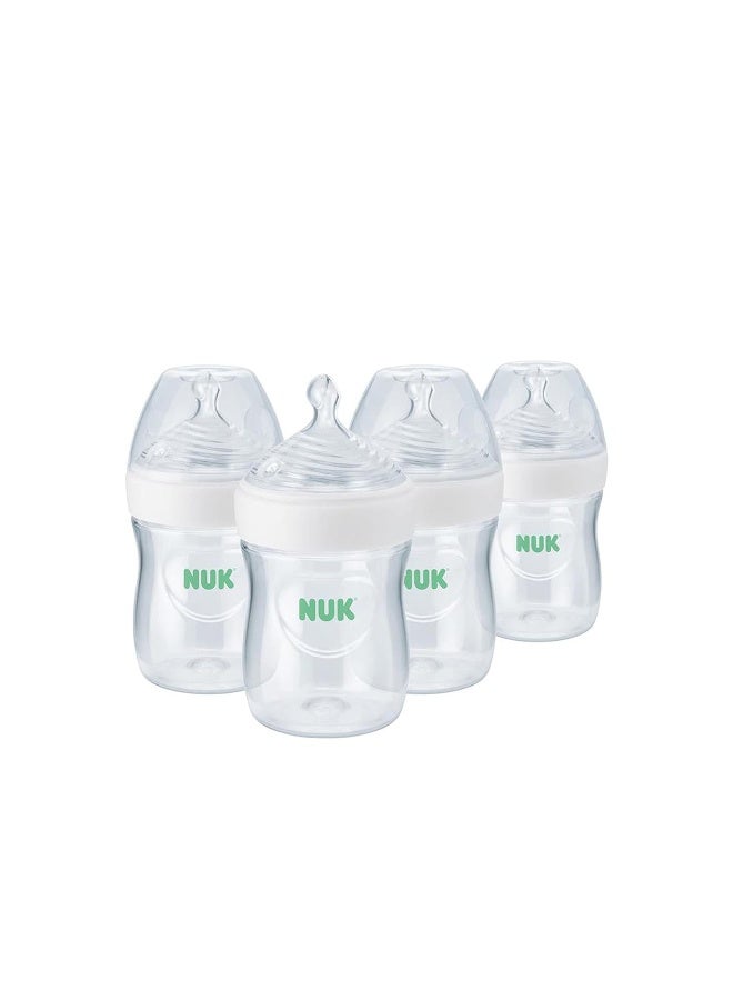 NUK Simply Natural Baby Bottle with SafeTemp, 5 oz, 4 Count - Image 1