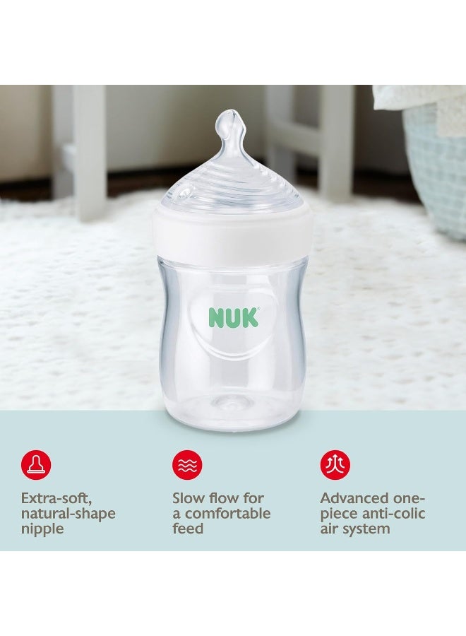 NUK Simply Natural Baby Bottle with SafeTemp, 5 oz, 4 Count - Image 3