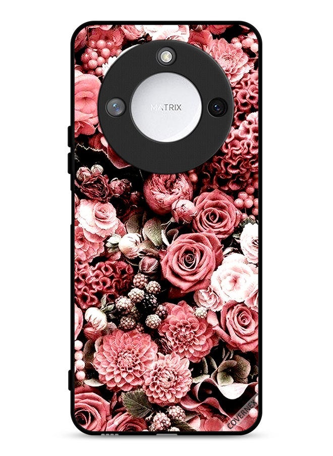 Covernex Honor X9c Smart 5G Protective Case Cover Peach Roses  - Image 1