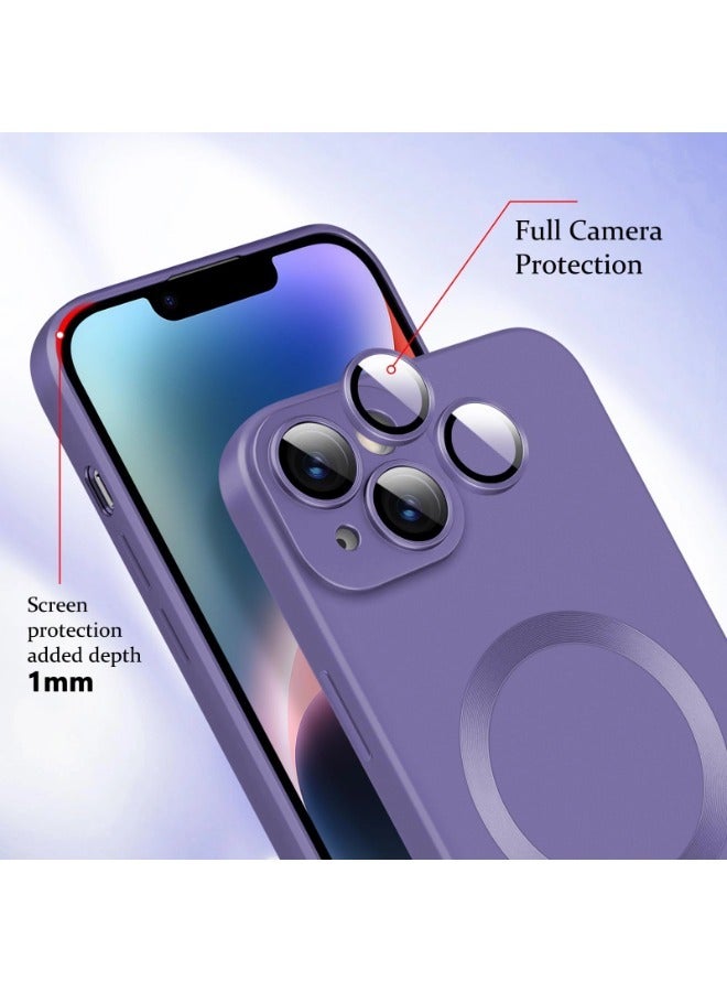 شيبشيب غطاء آيفون 14، جراب هاتف مغناطيسي مطفي مع حامي عدسة الكاميرا [متوافق مع MagSafe] من TPU الناعم، غطاء واقي نحيف ومقاوم للصدمات - Image 2