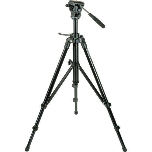Magnus VT-400, Video Tripod System with 2-Way Pan Head, Extends to 64”, Max Load 15 lbs. Mid-Level Spreader, Rubber Feet. Plus Quick Release plate and carrying case - Image 1