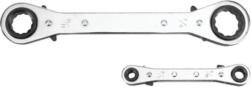 Performance Tool W709 SAE Reversible Ratcheting Wrench Set with 12 Point Box Ends, 5 Piece, 1/4-Inch to 11/16-Inch Sizes and Reusable Storage Rack - Image 2