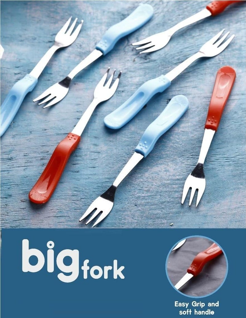AVMPHD Stainless Steel Heavy Big Fork Spoon Table Forks for Restaurant Dinner Fork Spoon for Kitchen Restaurant Pack of 10 - Image 2