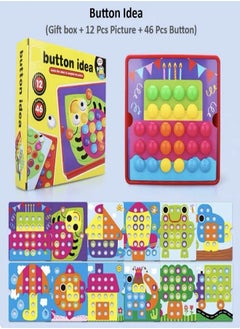 Button Idea Educational Toys (12 pictures & 46 Button) Genius Art Button – Color matching – Early Learning Toy