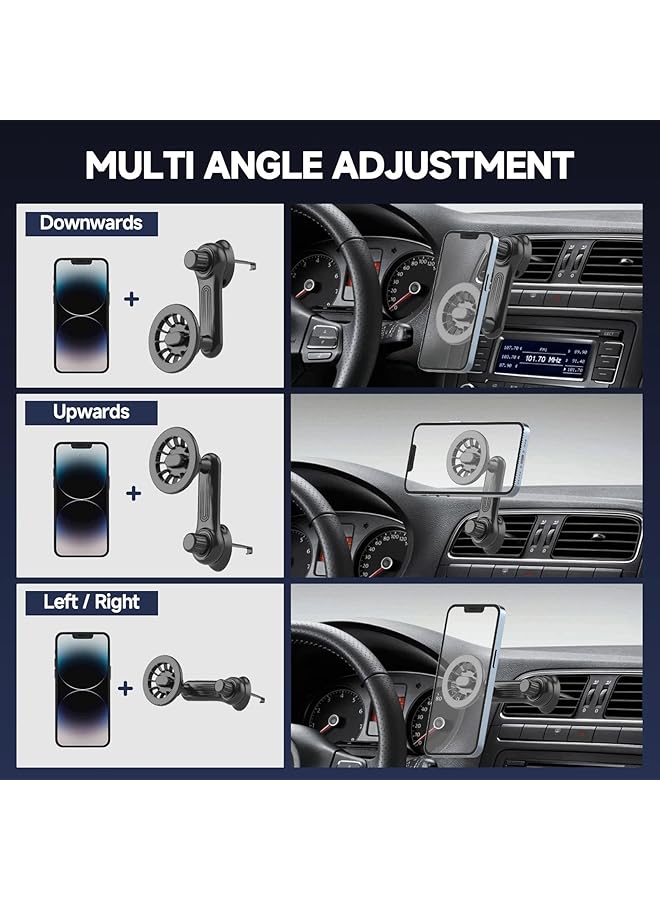 إكسفور يناسب حامل الهاتف المغناطيسي القوي للسيارة Magsafe لهاتف Iphone، حامل لوحة القيادة بدون استخدام اليدين لهاتف iPhone ملحقات حامل السيارة Magsafe لهاتف Iphone 14 Pro Plus 12/13 جميع الهواتف - Image 3