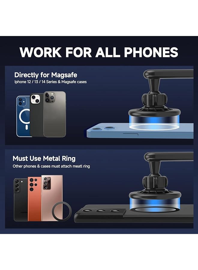 إكسفور يناسب حامل الهاتف المغناطيسي القوي للسيارة Magsafe لهاتف Iphone، حامل لوحة القيادة بدون استخدام اليدين لهاتف iPhone ملحقات حامل السيارة Magsafe لهاتف Iphone 14 Pro Plus 12/13 جميع الهواتف - Image 2
