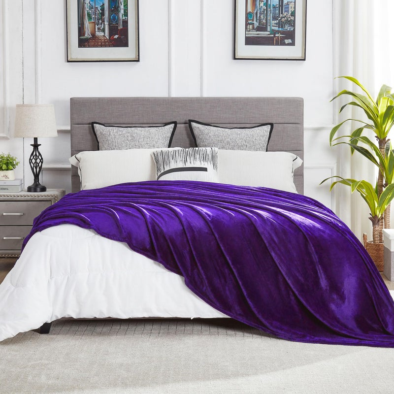 Dreamnine كبيرة ناعمة غامضة رمي بطانية لأريكة الأريكة 60 "× 80" "زخرفية صلبة خفيفة الوزن في المخملية بطانية دافئ لهجة أشعث ميكور الفانيلا الفانيلا - Image 1