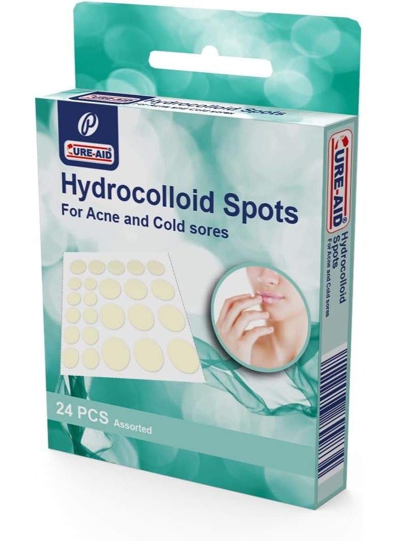 كيور إيد ملصقات هيدروكولويد لعلاج حب الشباب وقروح البرد، ملصقات حبوب لون البشرة 24 قطعة - Image 1