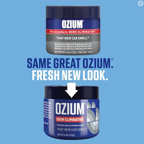 Ozium 4.5 Oz. Odor Eliminating Gel for Homes, Cars, Offices and More, That New Car Smell Scent, 2 Pack - Image 2