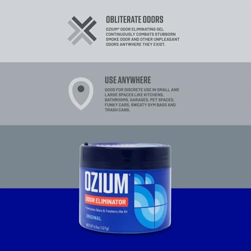 Ozium 4.5 Oz. Odor Eliminating Gel for Homes, Cars, Offices and More, That New Car Smell Scent, 2 Pack - Image 3