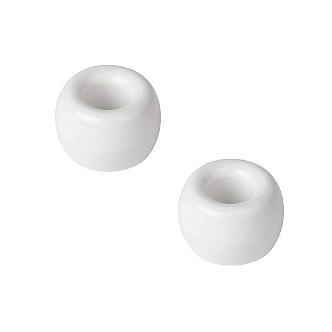 2 PCS MINI CERAMICS TOOTHBRUSH HOLDERINDIVIDUAL TOOTHBRUSH STAND FOR BATHROOM VANITY COUNTERTOPS DRESSERWHITE