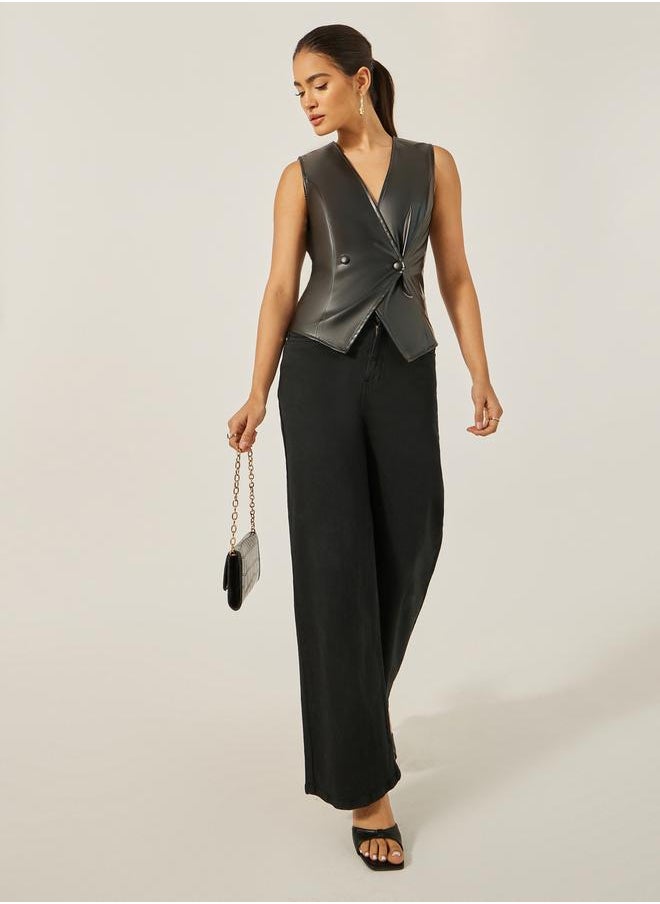 Styli V-Neck Buttoned Waistcoat  - Image 1