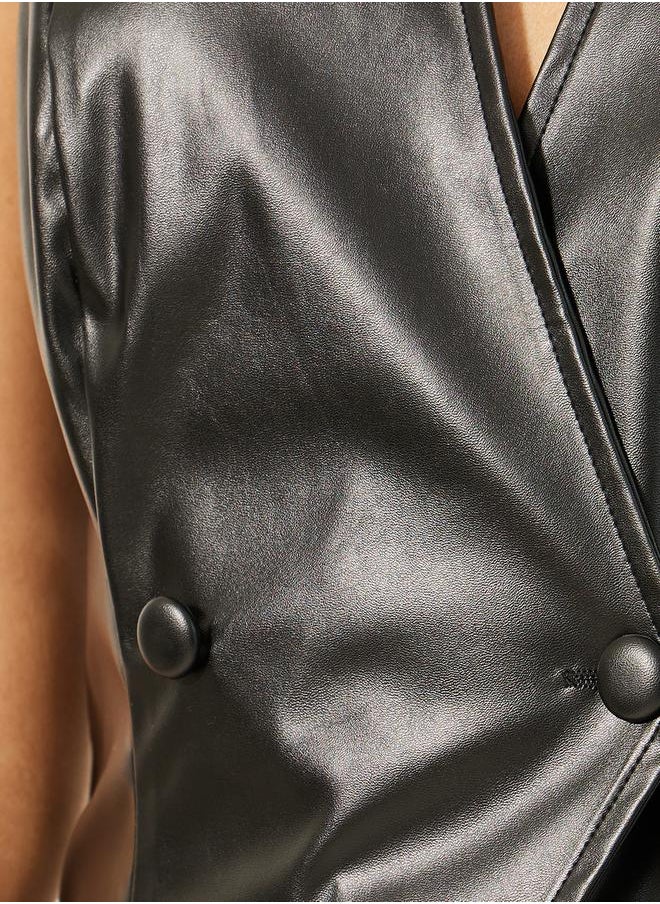 Styli V-Neck Buttoned Waistcoat  - Image 3