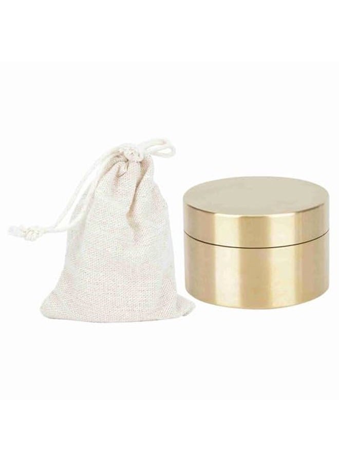 Tbest Storage Box, Waterproof Round Shape Box Metal Jewelry Sealed Container Dustproof Moisture-Proof Coin Storage Box(M) Pill Fob Brass Container - Image 5