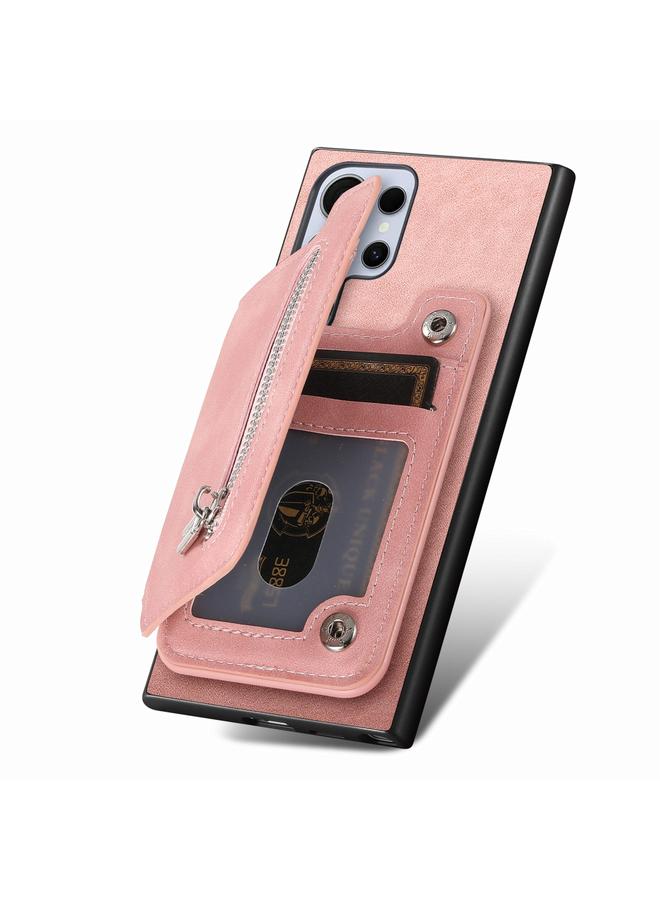 اس-توب جراب خلفي لهاتف Samsung Galaxy S25 Ultra 5G Retro MagSafe مزود بسحاب وحقيبة بطاقات - Image 3