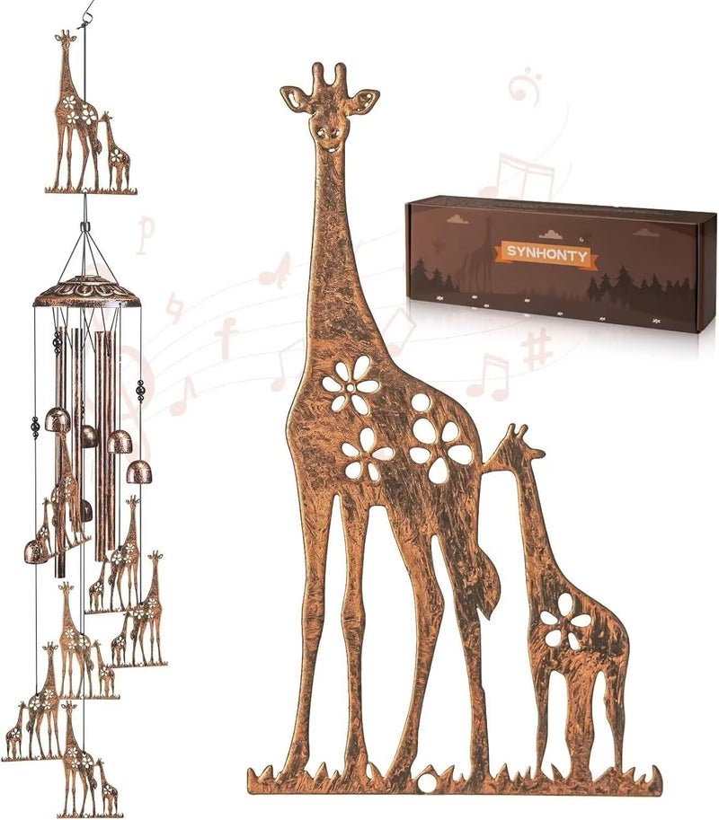 Synhonty Giraffe Wind Chimes for OutsideGardening Gifts for Giraffe LoverWomenMenMomBirthday Party DecorationsMemorial GiftsWind Chimes OutdoorsIndoorsRoomHomeWallGardenPatioYard Decor - Image 2