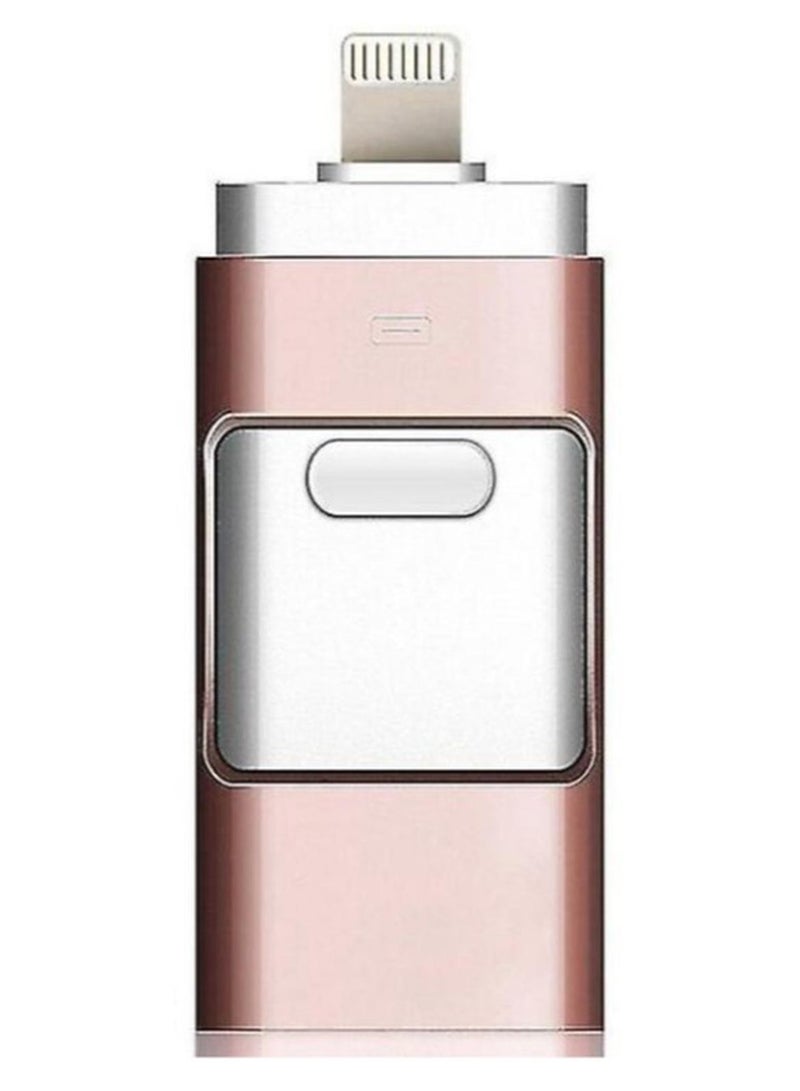i-Flash 3 in 1 Usb Flash Drive Expand Memory Stick Otg Pendrive for iphone iPad Android PC 32GB Rose Gold - Image 1