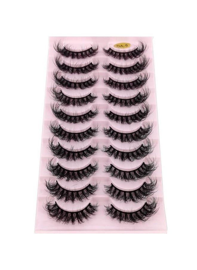 HBZGTLAD - New 10 Pairs Natural Thick False Eyelashes Fake Lashes Long Makeup 3D Mink Lashes Extension Eyelash Mink Eyelashes For Beauty (Da-05) - Image 1
