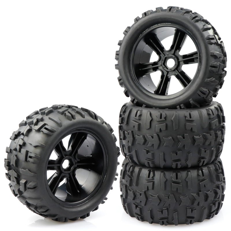 Aimrock 17mm Hex Wheels and Tires RC Truck Tire and Rims wFoam Inserts for 18 Kraton 110 Maxx ERevo 4PCS - Image 3