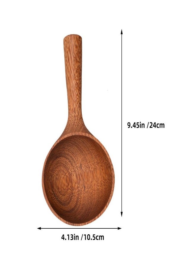 KICHOUSE 1/2 Cup Scoop 2pcs Wooden Water Ladle Spoons Japanese Spoon Chinese s Cutlery Wooden Soup Multi-function Wood Short Handle Scoop Scoop - Image 4