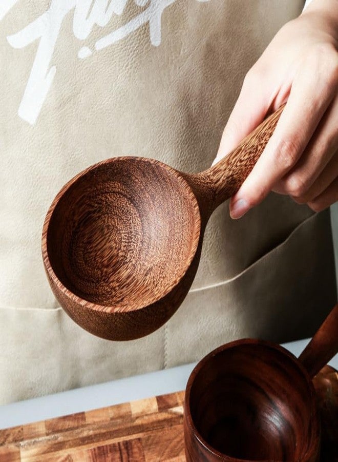 KICHOUSE 1/2 Cup Scoop 2pcs Wooden Water Ladle Spoons Japanese Spoon Chinese s Cutlery Wooden Soup Multi-function Wood Short Handle Scoop Scoop - Image 5