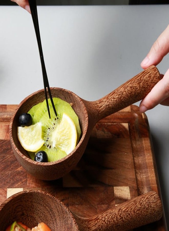 KICHOUSE 1/2 Cup Scoop 2pcs Wooden Water Ladle Spoons Japanese Spoon Chinese s Cutlery Wooden Soup Multi-function Wood Short Handle Scoop Scoop - Image 3