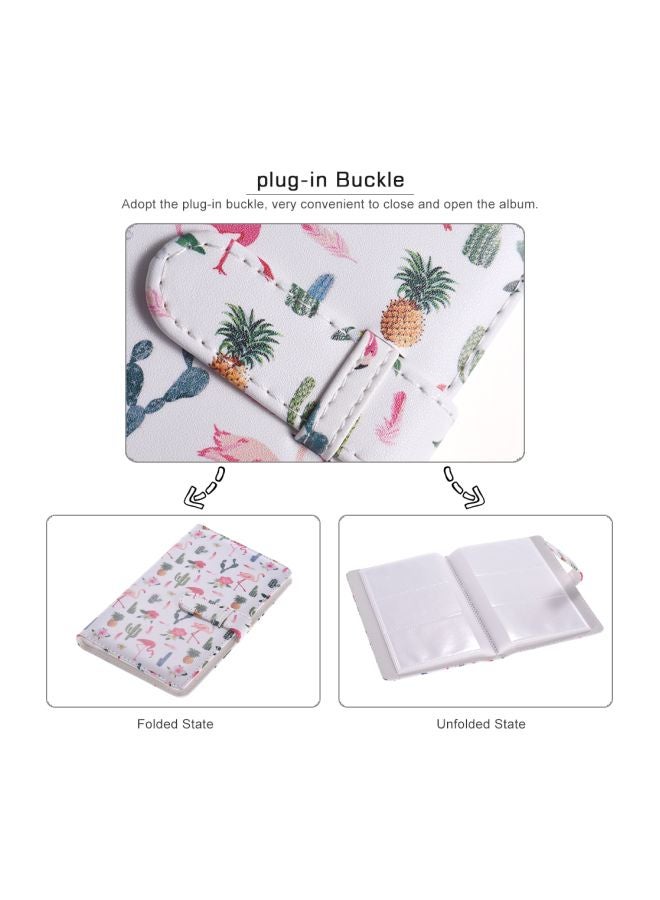 Loquat 96-Pocket Mini Photo Album White/Pink/Green  - Image 2