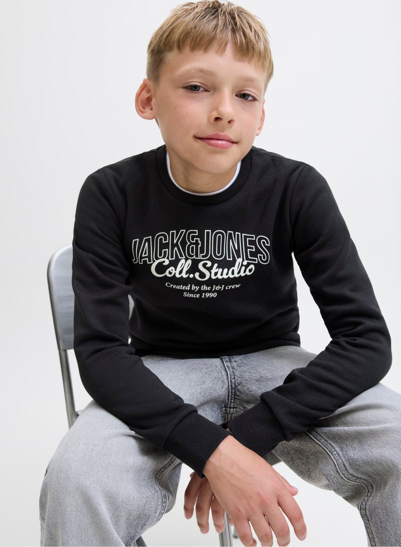 Jack & Jones Junior Kids Crew Neck Sweatshirt - Image 4