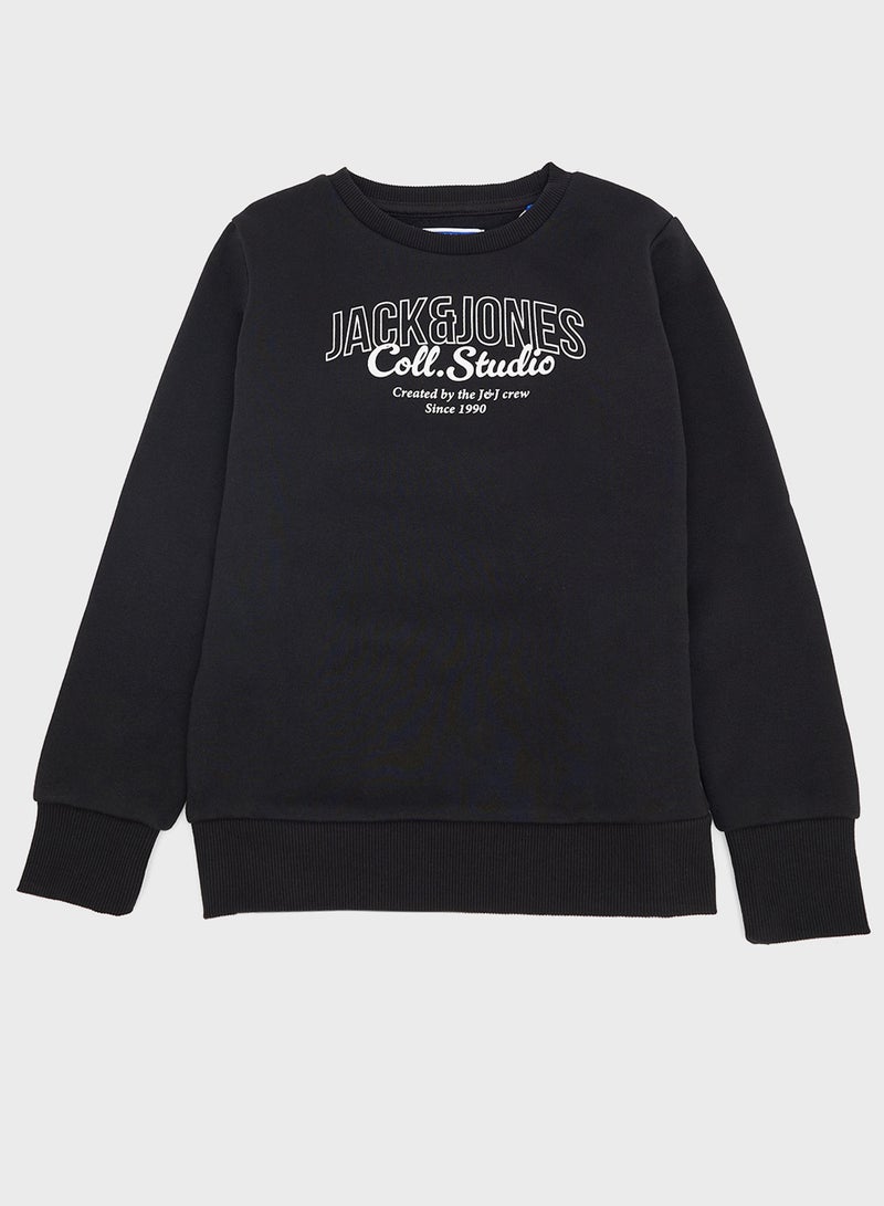 Jack & Jones Junior Kids Crew Neck Sweatshirt - Image 1