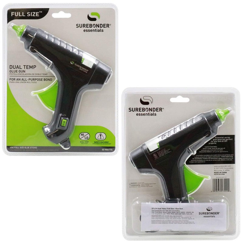 Surebonder DT-270 Dual Temperature 40W Full Size Hot Melt Glue Gun-Uses 7/16" D Glue Sticks , Green/Black - Image 5