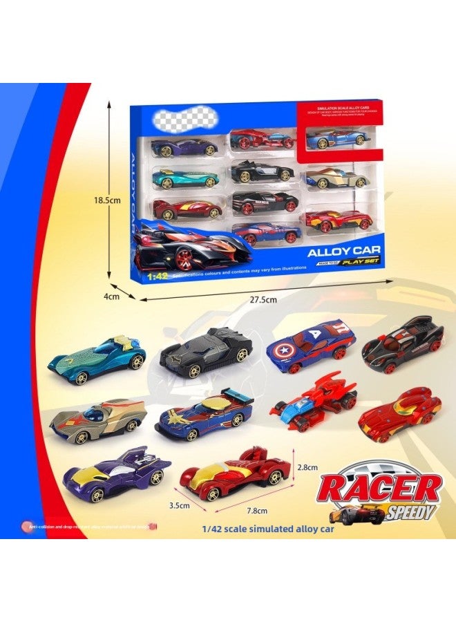 Hot Small Sports Car 10 Loaded Sliding Alloy Car Model Wind Fire Simulation Mini Toy Car-Color:4 Single 60 Sets Of Starting Batch  - Image 3