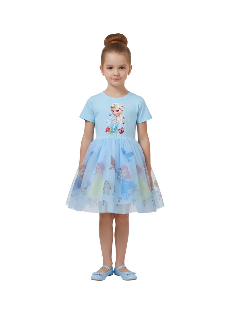 Bidani Elsa and Anna Winter Queen Blue Dress - Image 1