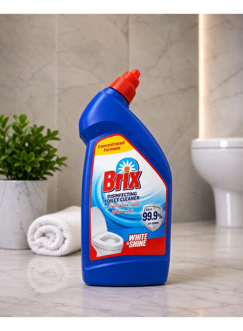 Brix Disinfecting Toilet Cleaner, White + Shine, 99.9% Germ Kill 450 ml