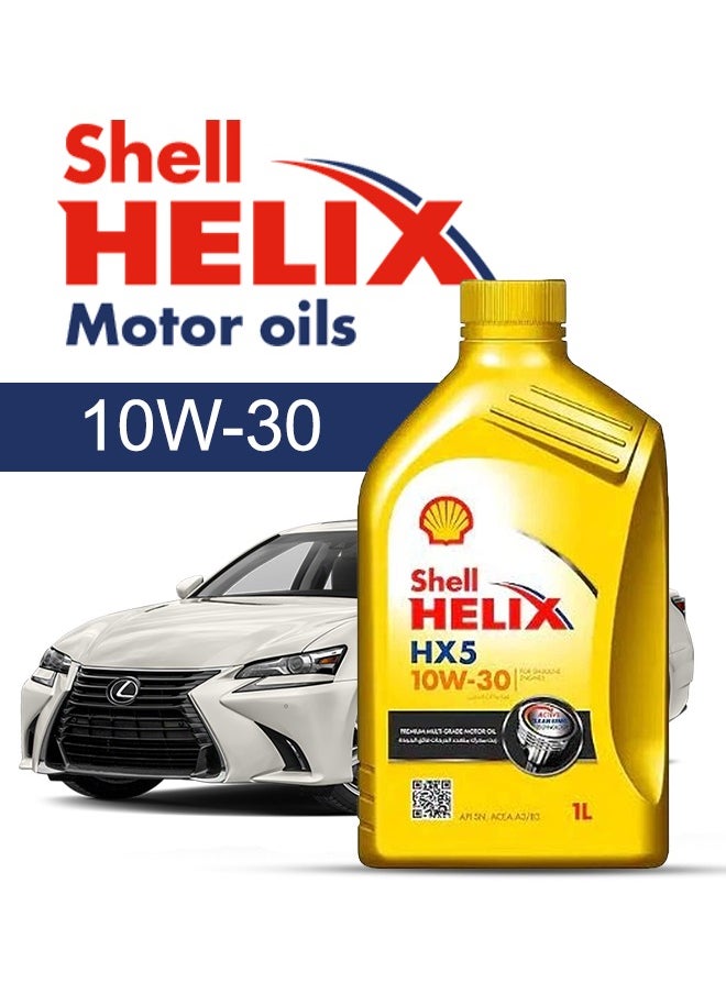 Shell Engine Oil – For Lexus GS V4 2020 - 2016، 5 Liter، viscosity 10w30 Shell - With Engine Oil Filter - 2016 2017 2018 2019 2020 