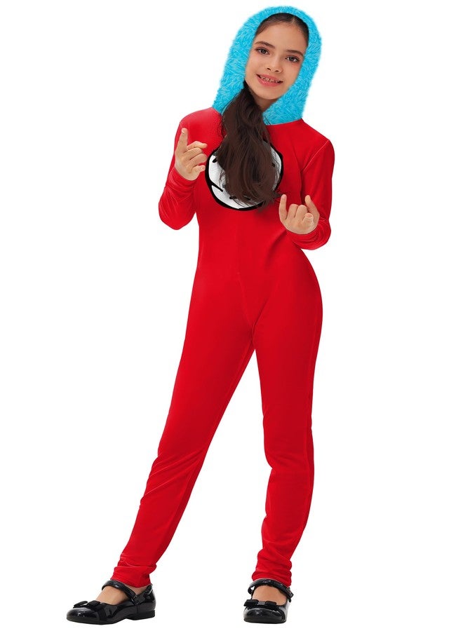 AOBUTE Dr Seusi Bodysuits Christmas Red Thing 3D Printed Jumpsuits Winter Festival Clothes 2XL - Image 2