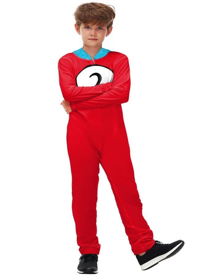 AOBUTE Dr Seusi Bodysuits Christmas Red Thing 3D Printed Jumpsuits Winter Festival Clothes 2XL - Image 5