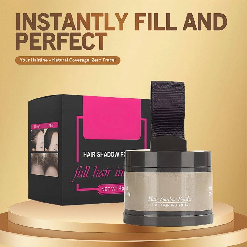 gowwim Hairline Powder (Med-Blonde) Instantly Hair Color Shadow Cover Gray Hair Root, Hair Touch-Up, Thin Hair Powder 0.14 Ounce - Image 2