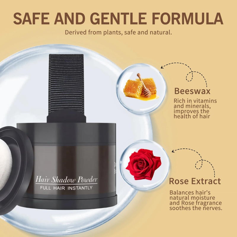 gowwim Hairline Powder (Med-Blonde) Instantly Hair Color Shadow Cover Gray Hair Root, Hair Touch-Up, Thin Hair Powder 0.14 Ounce - Image 4