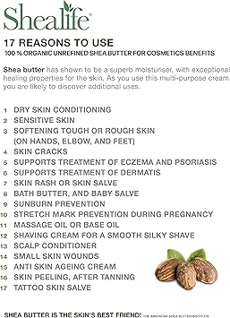 Shealife 1 Kg Organic Unrefined Shea Butter for Conditioning Sensitive and Dry Skin Baby Skin Salve Treatment of Eczema Psoriasis and Damaged Skin Supplied Direct by Shea Life Skincare 1 Kg - Image 2