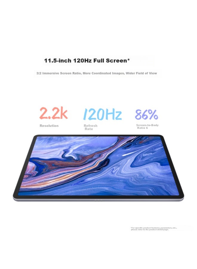 Hi Matepad تابلت هاي ميتباد 11.5 بوصة معدل تحديث عالي شاشة كاملة للعناية بالعين للطلاب والدراسة والمكتب والترفيه 6+128 جيجابايت واي فاي أزرق فاتح - Image 3