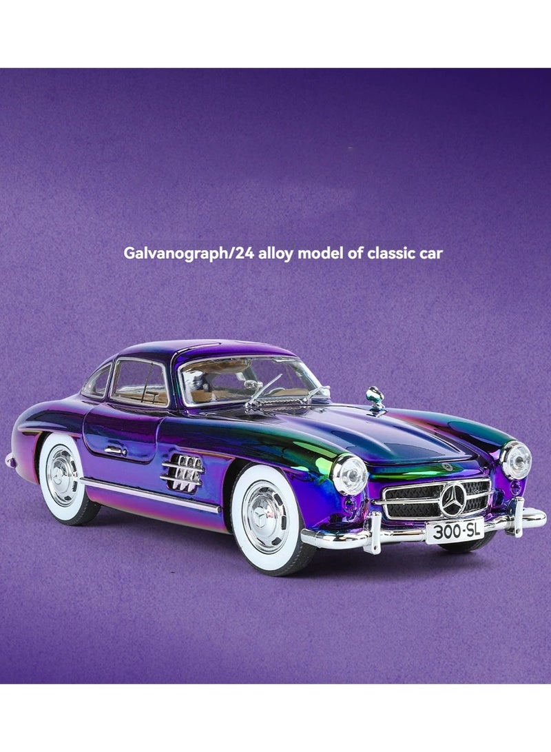Die-Cast Mercedes-Benz 300SL Model Car – 1:24 Scale Alloy Toy Car with Sound, Light  Opening Doors – Classic Collectible Car for Kids  Adults - Image 2